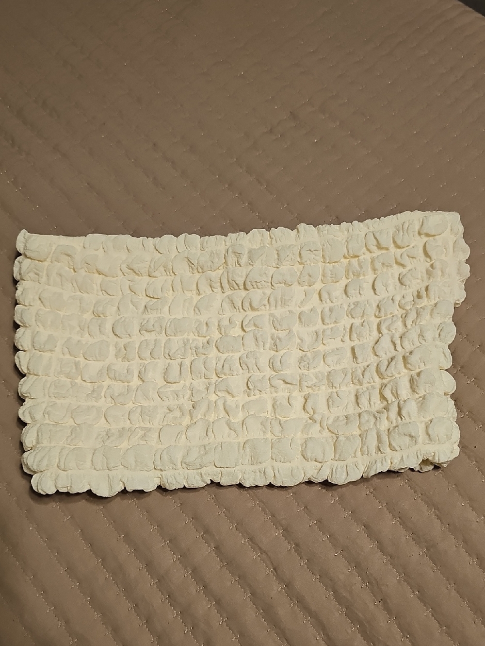 Princess Polly Cream Smocked Tube Top